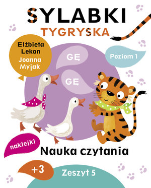 Sylabki Tygryska. Nauka czytania Poziom 3. Zeszyt 5 - Elżbieta Lekan, Joanna Myjak (ilustr.) - książka