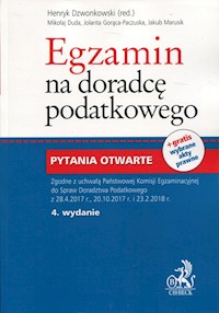 Egzamin na doradcę podatkowego Pytania otwarte - Duda Mirosław, Gorąca-Paczuska Jolanta, Marusik Jakub - książka