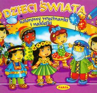Dzieci świata Kolorowe wycinanki i naklejki -  - książka