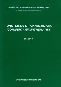 Functiones et approximatio commentarii mathematici 51.1 -  - książka