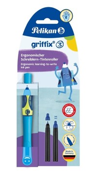 Pióro kulkowe Griffix dla praworęcznych - Neon Fresh Blue -  - książka