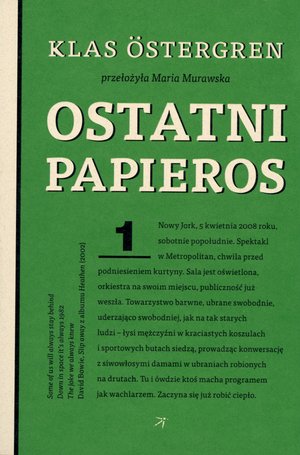 Ostatni papieros - Klas Ostergren - książka