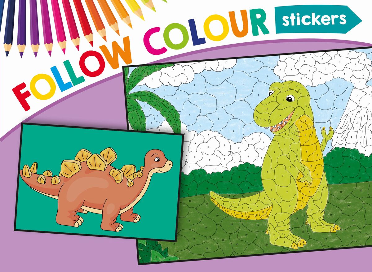 Follow Colour Dino - zbiorowa praca - książka