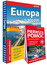 Europa Atlas Samochodowy 1:800 000 + Pierwsza Pomoc 2026/2027 - zbiorowa praca - książka