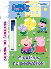 Peppa Pig Zadania do ścierania Chodźmy na podwórko! -  - książka