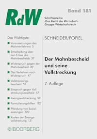 Der Mahnbescheid und seine Vollstreckung - Roman Schneider - ebook
