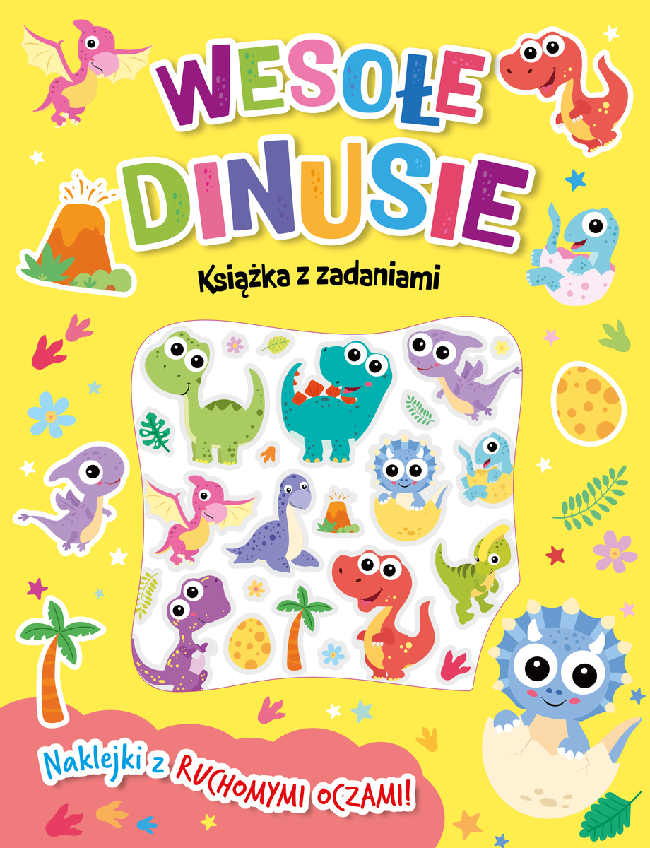 Wesołe dinusie. Książka z zadaniami - zbiorowa praca - książka