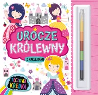 Urocze królewny. Tęczowa Kredka (z naklejkami) - zbiorowa praca - książka