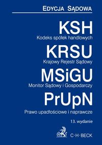 Kodeks Spółek Handlowych Krajowy Rejestr Sądowy Monitor Sądowy i Gospodarczy Prawo upadłościowe i naprawcze -  - książka