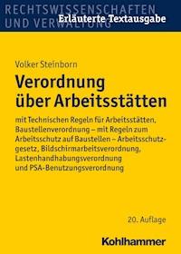 Verordnung über Arbeitsstätten - Volker Steinborn - ebook