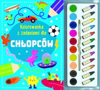 Kolorowanka z zadaniami dla chłopców - zbiorowa praca - książka