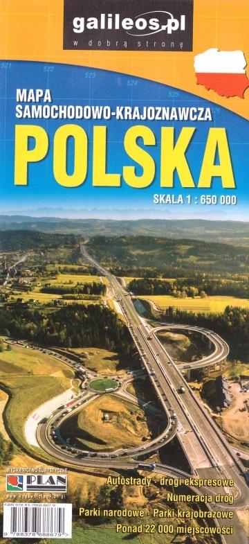 Mapa samochodowo-krajoznawcza - Polska 1:650 000 - zbiorowa praca - książka