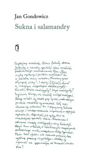 Sukna i salamandry - Jan Gondowicz - książka
