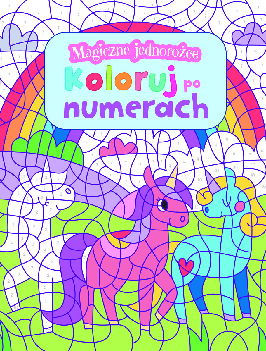 Magiczne jednorożce. Koloruj po numerach - zbiorowa praca - książka