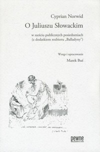 O Juliuszu Słowackim - Norwid Cyprian - książka