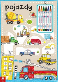 Kolorowanka Pojazdy z kredkami -  - książka