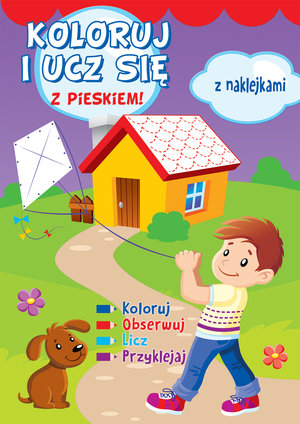 Koloruj i ucz się z pieskiem - Agnieszka Niedzwiadek (ilustr.) - książka