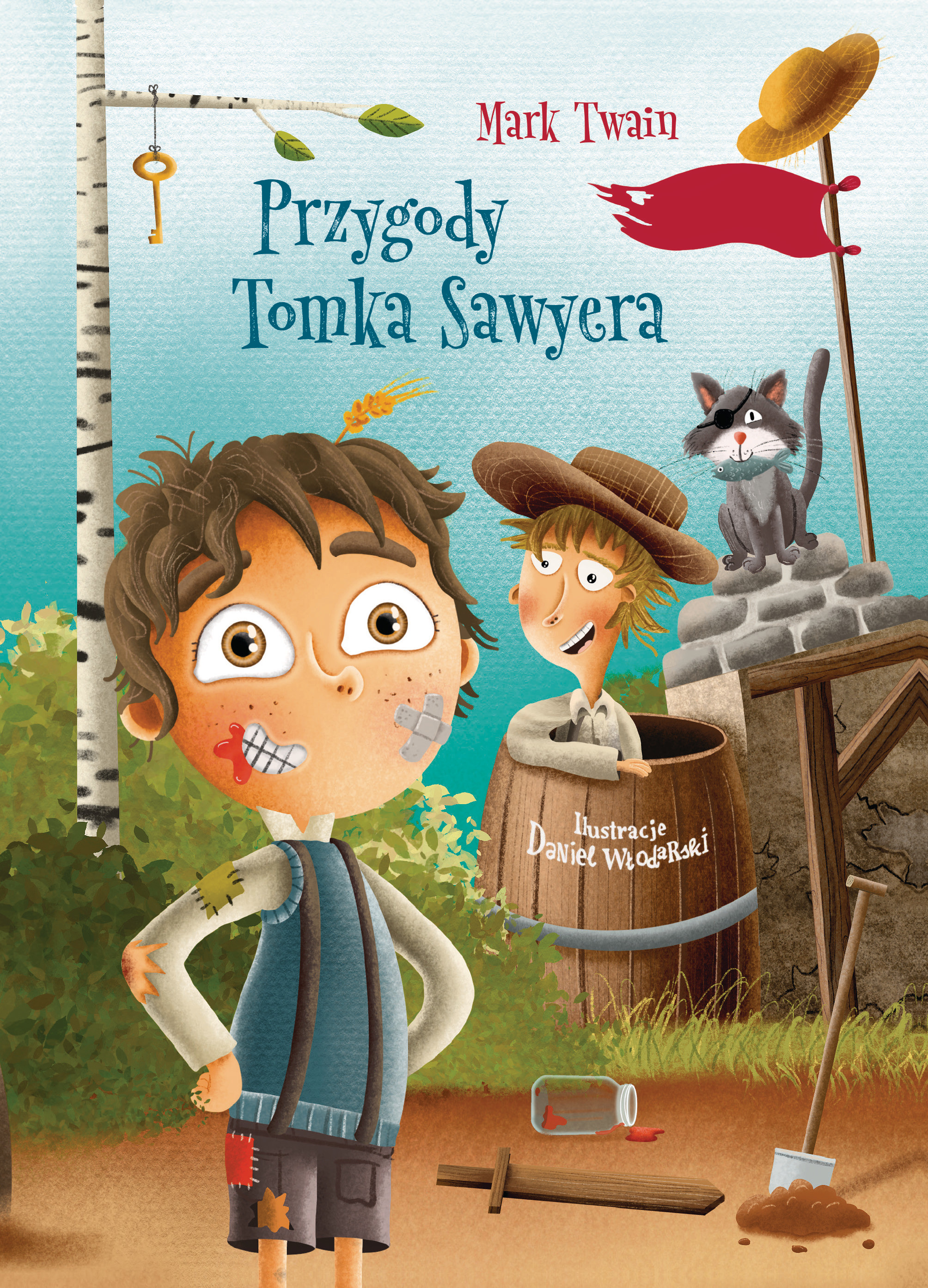Przygody Tomka Sawyera - Mark Twain, Daniel Włodarski (ilustr.) - ebook + audiobook + książka