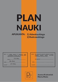 Plan nauki aplikanta adwokackiego/radcowskiego - Krakowiak Joanna, Malec Marta - książka