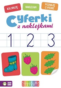 Kolorowa Akademia Cyferki z naklejkami -  - książka