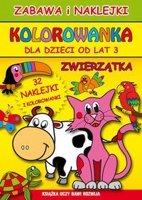 Zwierzątka Zabawa i naklejki Kolorowanka - Guzowska Beata, Superson Mateusz - książka