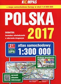 Polska 2017 Atlas samochodowy 1:300 000 -  - książka