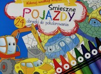 Śmieszne pojazdy Koloruj według kropek - zbiorowa praca - książka