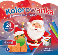 Kolorowanka z tatuażami FLUO Mikołaj -  - książka