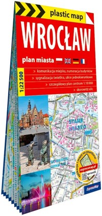 Wrocław. Plan miasta w skali 1:22 500 (plastic map) - zbiorowa praca - książka
