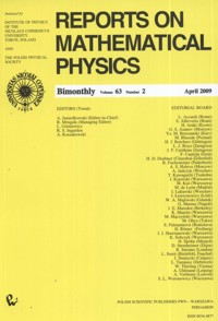 Reports on Mathematical Physics 63/2 2009 -  - książka