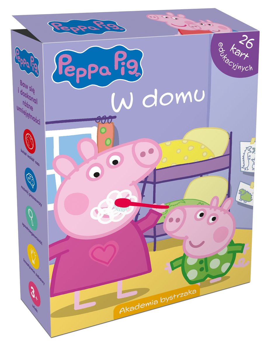 Świnka Peppa. W domu. Karty edukacyjne w pudełku - Monika Kiersnowska - książka
