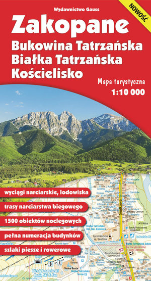 Zakopane, Bukowina, Białka i Kościelisko. Mapa - zbiorowa praca - książka