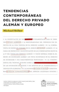 Tendencias contemporáneas del derecho privado alemán y europeo - Michael Stöber - ebook