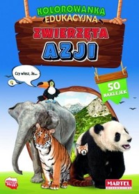 Zwierzęta Azji z naklejkami. Kolorowanka edu - Hubert Włodarczyk - książka