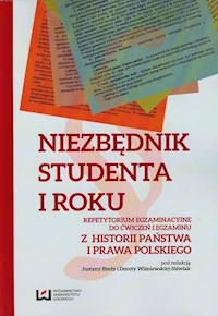 Niezbędnik studenta I roku Repetytorium egzaminacyjne do ćwiczeń i egzaminu z historii państwa i prawa polskiego -  - książka