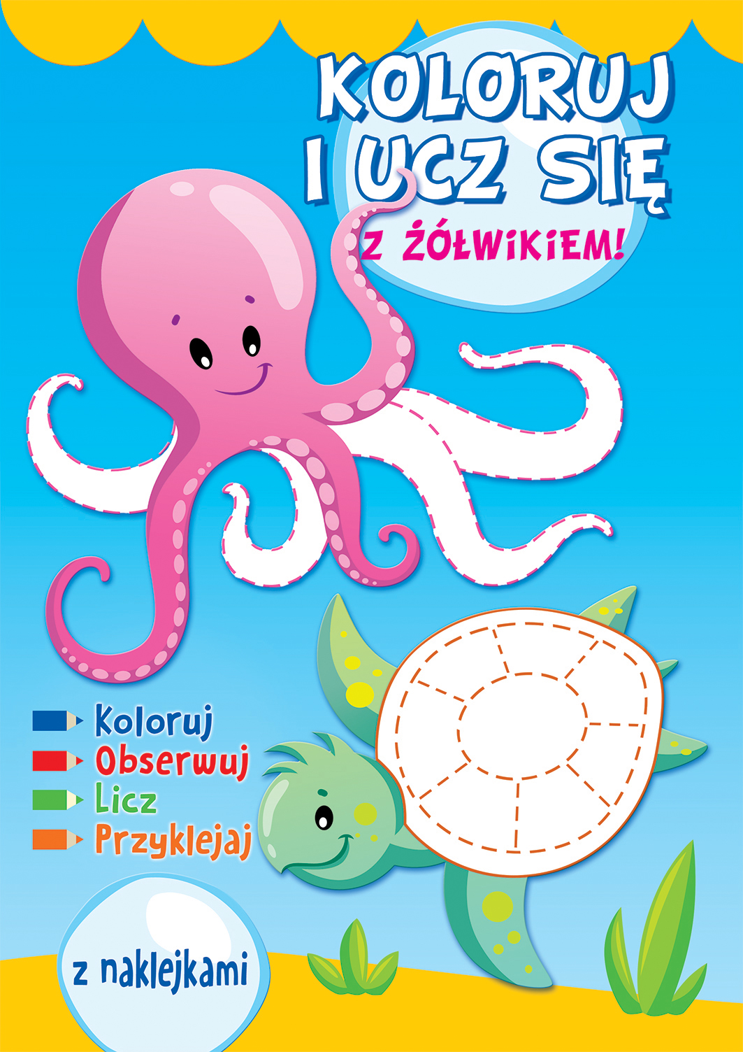 Koloruj i ucz się z żółwikiem! - zbiorowa praca - książka