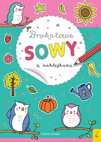 Brokatowe sowy z naklejkami -  - książka