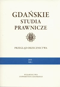 Gdańskie Studia Prawnicze Przegląd orzecznictwa 1/15 -  - książka