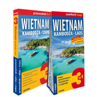Wietnam, Kambodża, Laos 3w1: przewodnik + atlas + mapa - Królczyk Jakub - książka