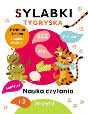 Sylabki Tygryska. Nauka czytania Poziom 3. Zeszyt 4 - Elżbieta Lekan, Joanna Myjak (ilustr.) - książka