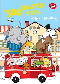 300 nowych słów Znajdź i pokoloruj 5+ niebieska -  - książka