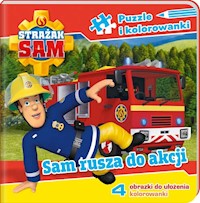 Strażak Sam Puzzle i kolorowanki Sam rusza na akcję -  - książka
