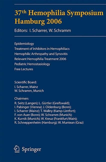 37th Hemophilia Symposium Hamburg 2006