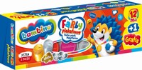 Bambino, Farby plakatowe, 12 kolorów + 1 cielista gratis -  - książka