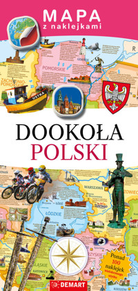 Mapa z naklejkami. Dookoła Polski - Krzysztof Stefaniuk, Ewa Lodzińska, Bogusława Karlicka - książka