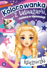 Kolorowanka z tatuażami świecą w ciemności Kotki -  - książka