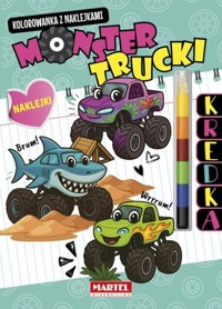 Kolorowanka z kredką modułową i naklejkami Monster Trucki -  - książka