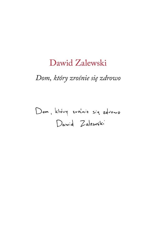 Dom, który zrośnie się zdrowo - Dawid Zalewski - książka