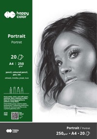 Blok Portret, Art., A4/20 ark, 250g, Happy Color -  - książka