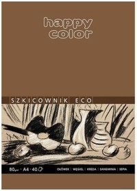 Blok szkicowy Happy Color ECO A4, 80 ark (HA 3708 2030-A80) -  - książka